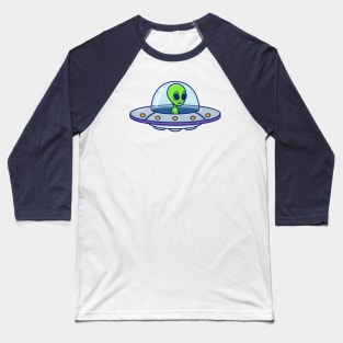 Cute Alien UFO Baseball T-Shirt